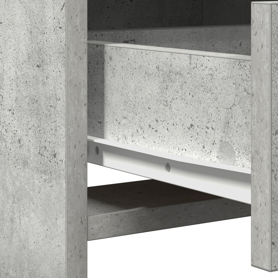 Make-Up Tafel Met Led Lichten In , Beton grijs 50 x 41 x 135 cm