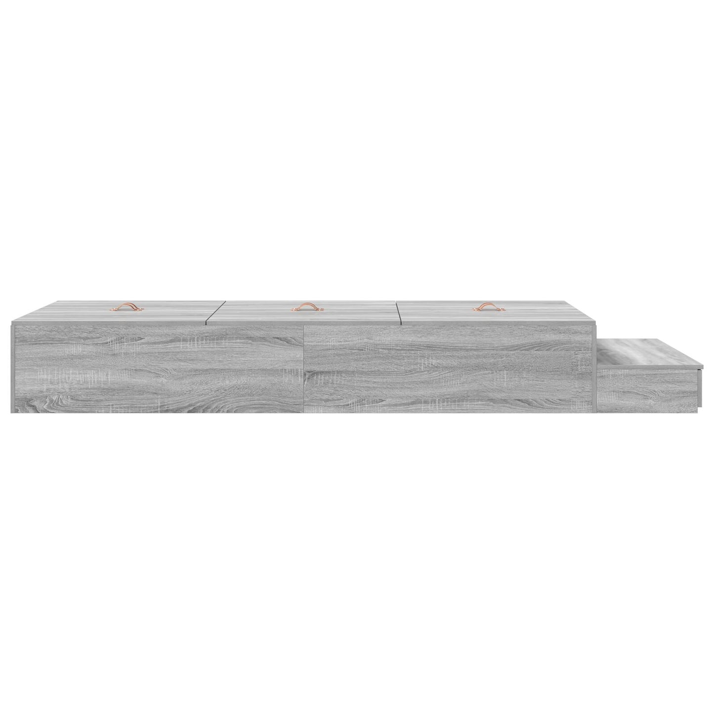 Opbergbedframe Grijs Sonoma Bewerkt Hout 236,5 X 90 X 31,5 Cm Artisanaal Eiken