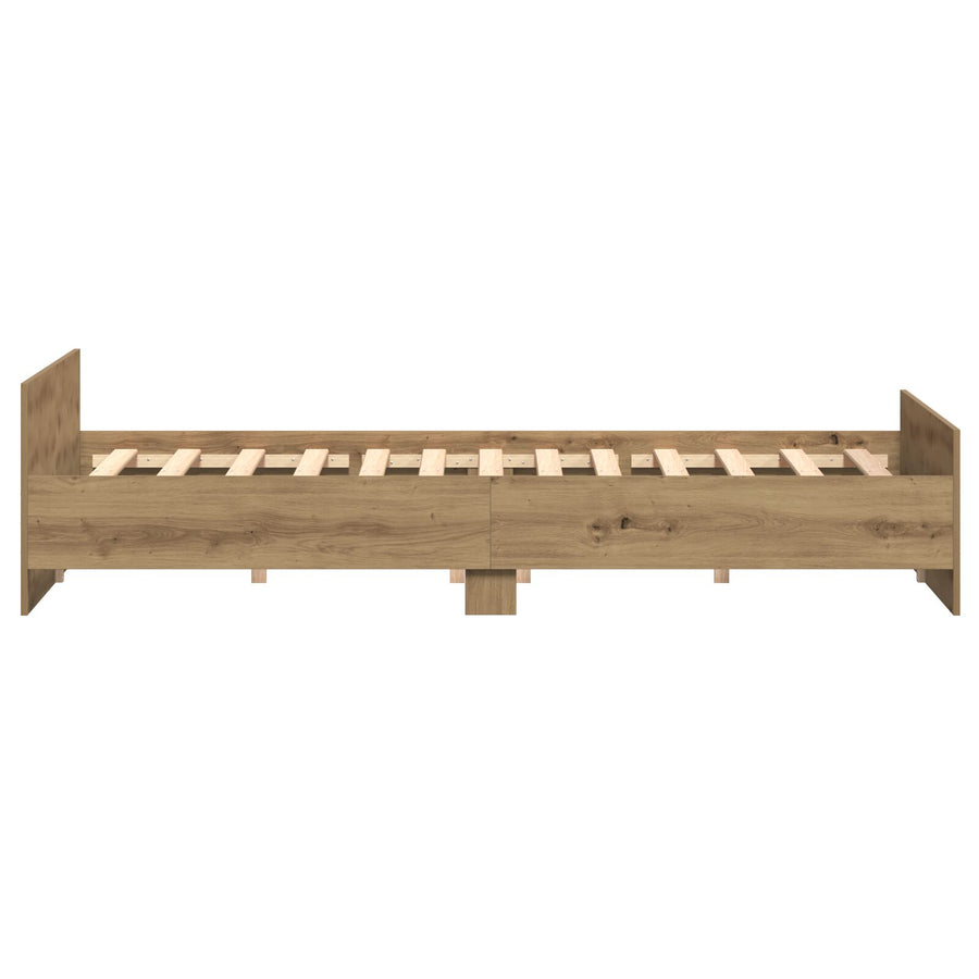 Bedframe Artisan Eiken 200X200 Cm Bewerkt Hout