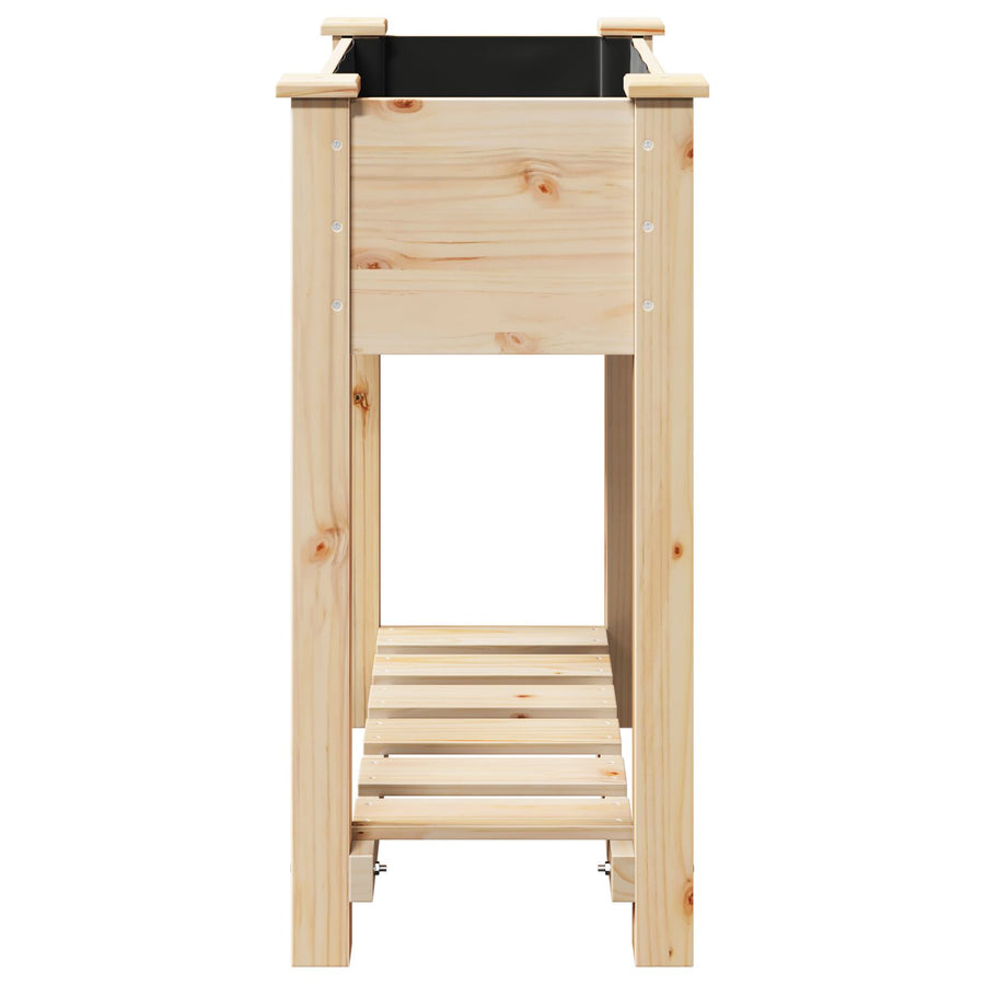 Tuinbak Met Plank 71X37X76 Cm Massief Vurenhout 71 x 37 x 76.5 cm