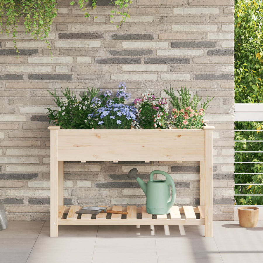 Tuinplanter Met Roosters 115X59X76 Cm Massief Vurenhout 115 x 59 x 76,5 cm