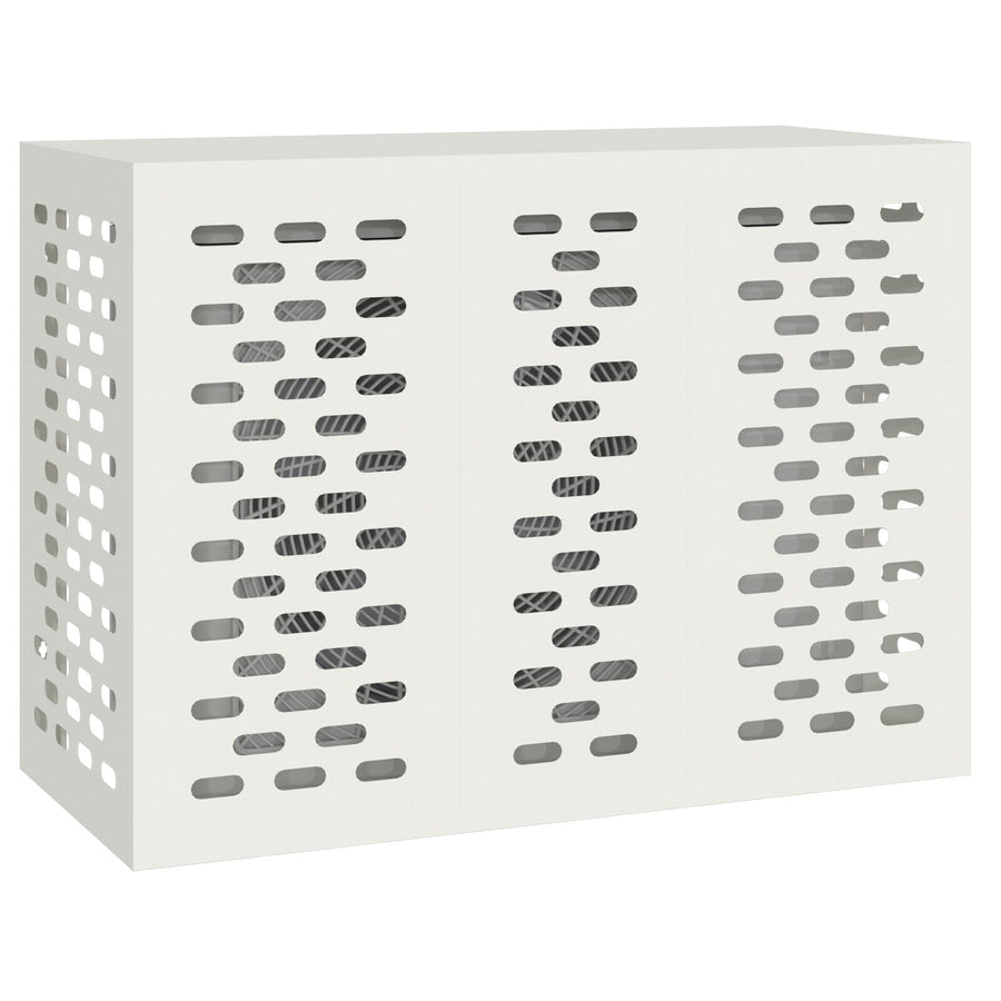 Airconditioner Beschermhoes Staal Wit 110 x 50 x 80 cm