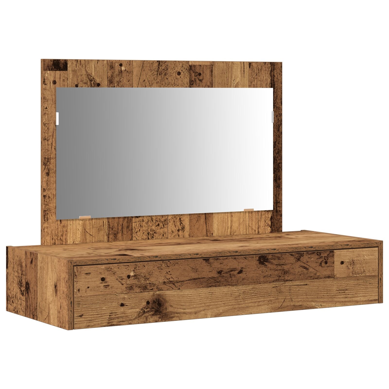 Wandkaptafel - Vintage Hout - 100 x 40 x 70 cm Oude hout zonder LED