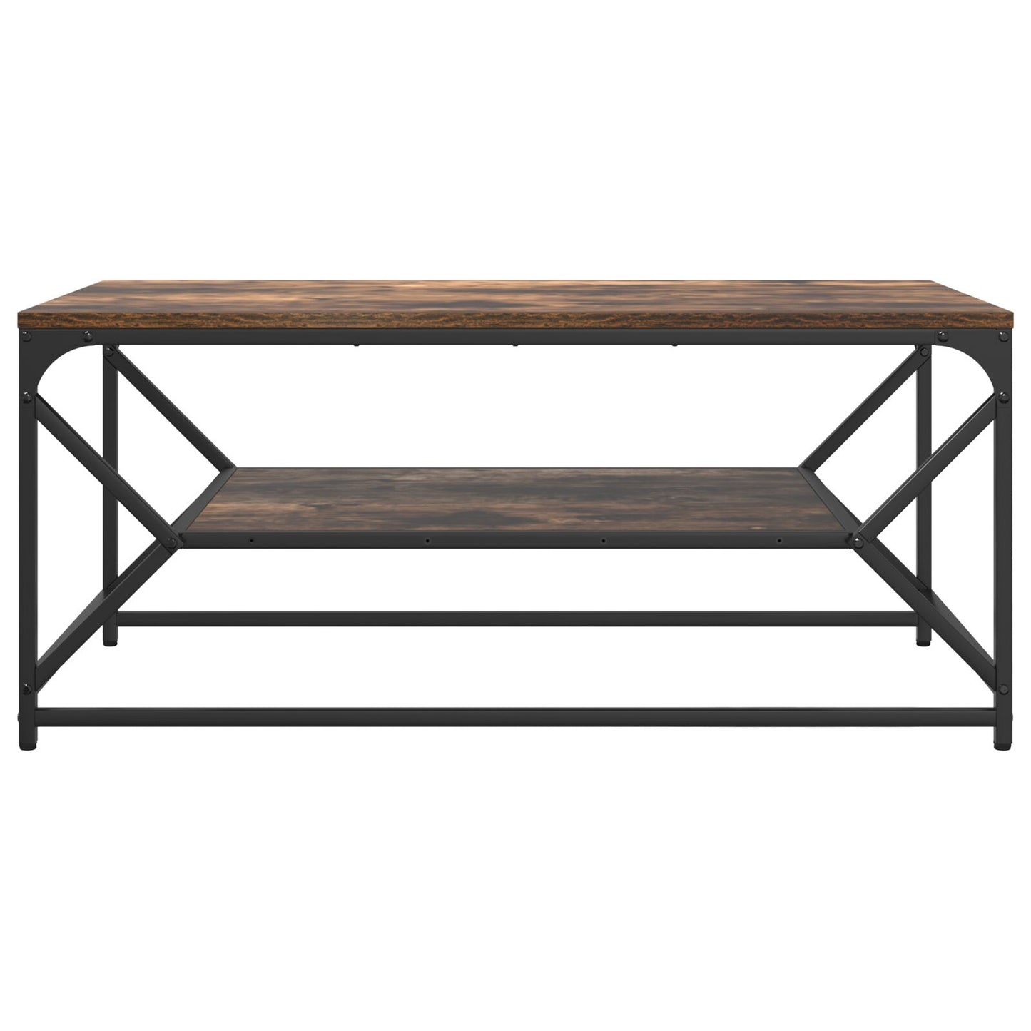Salontafel Met Plank Spaanplaat Gerookt eiken 90 x 50 x 40 cm