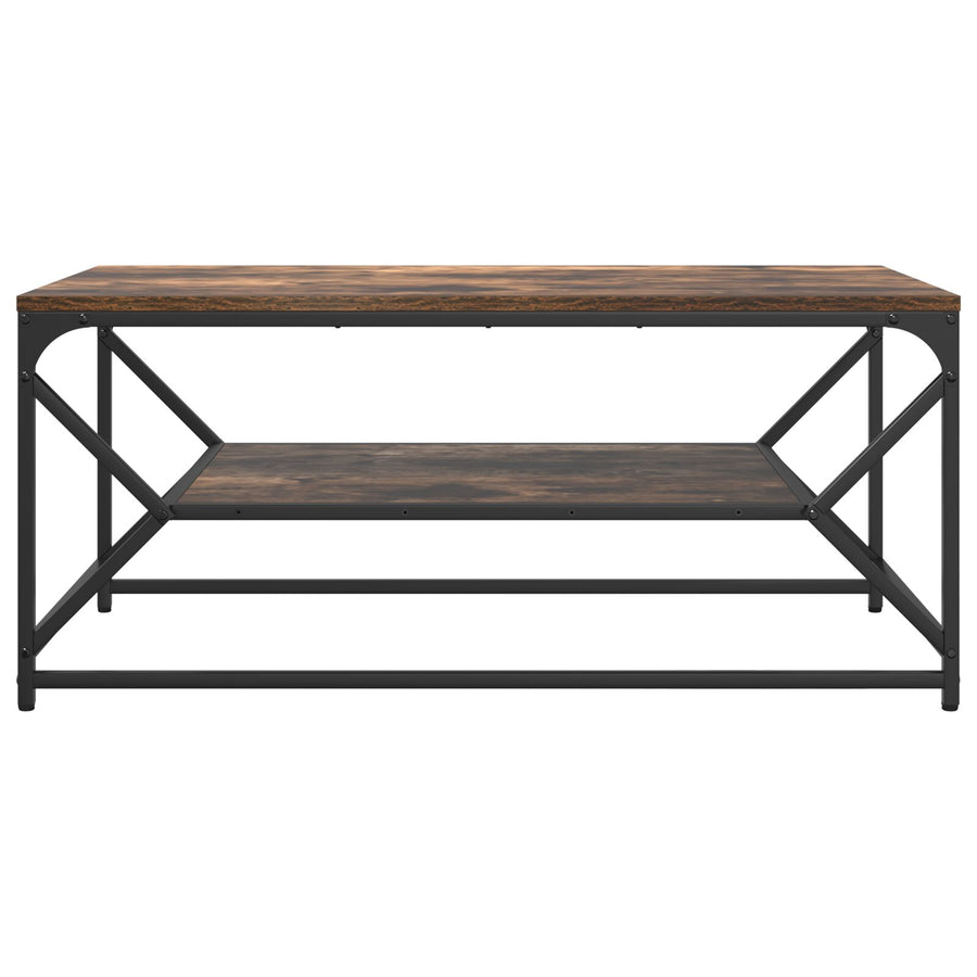Salontafel Met Plank Spaanplaat Gerookt eiken 90 x 50 x 40 cm