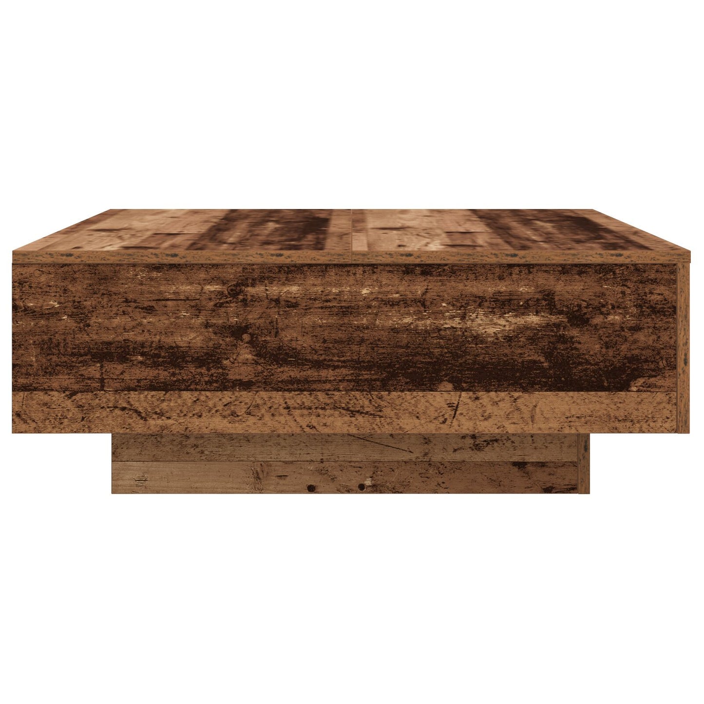 Salontafel Met Led-Verlichting Oud Hout 80X80X31 Cm
