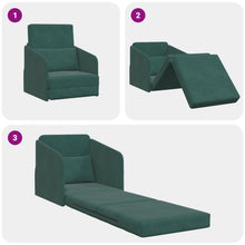Vloer Sofa Bed 2-In-1 65X80X83 Cm Velvet Donkergroen