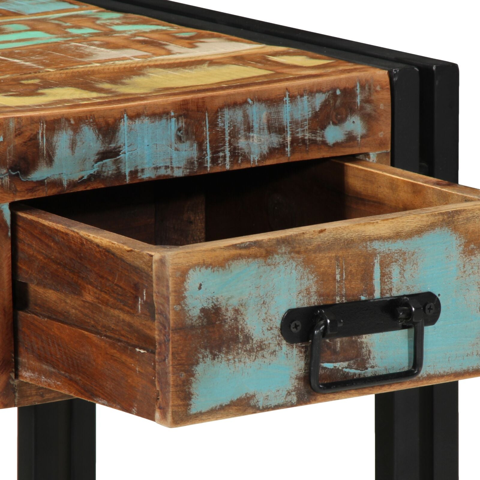 Nachtkastje 1 40 x 40 x 50 cm Massief gerecycled hout