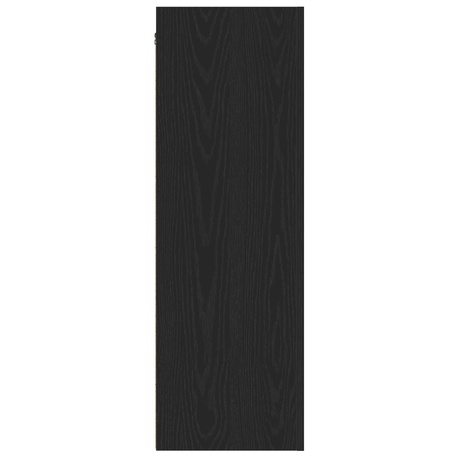 Wandmontage Tv-Kasten 2 Stuks Zwart Eiken 30,5X30X90 Cm Bewerkt Hout