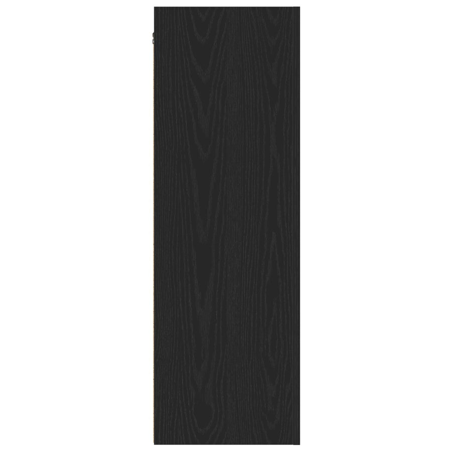 Wandmontage Tv-Kasten 2 Stuks Zwart Eiken 30,5X30X90 Cm Bewerkt Hout