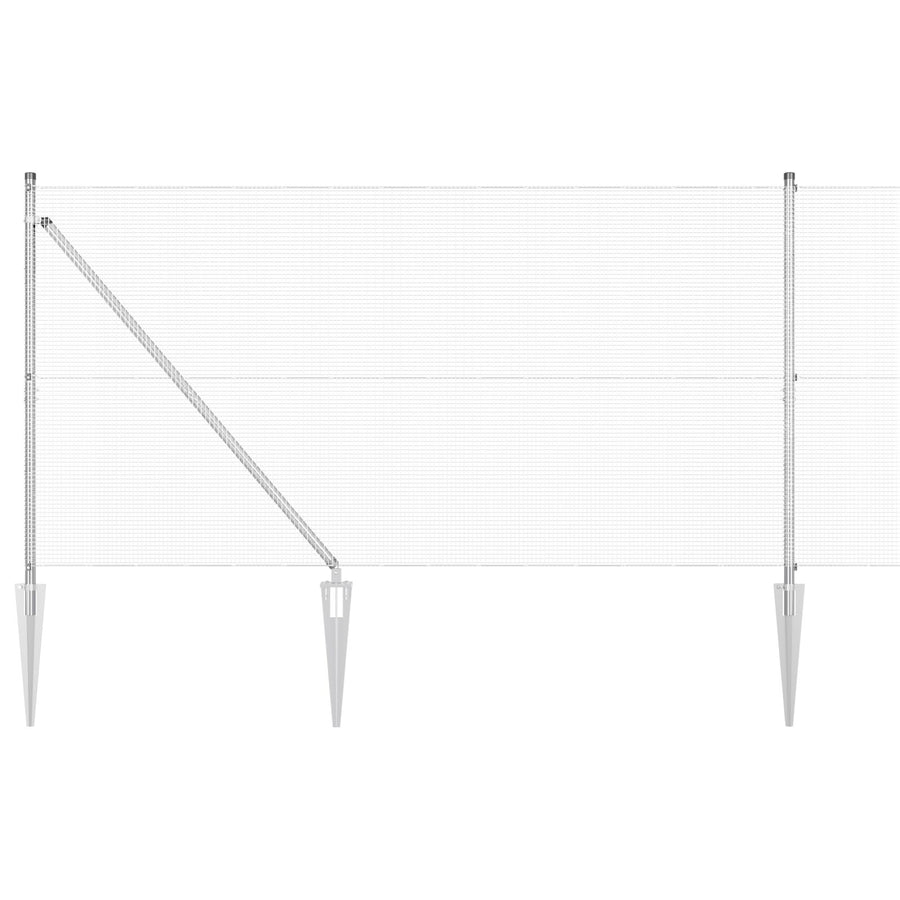 Gelaste Draad Omheining Met 13 Spike Posten 1,4X50 M Gegalvaniseerd Staal Gegalvaniseerd Staal