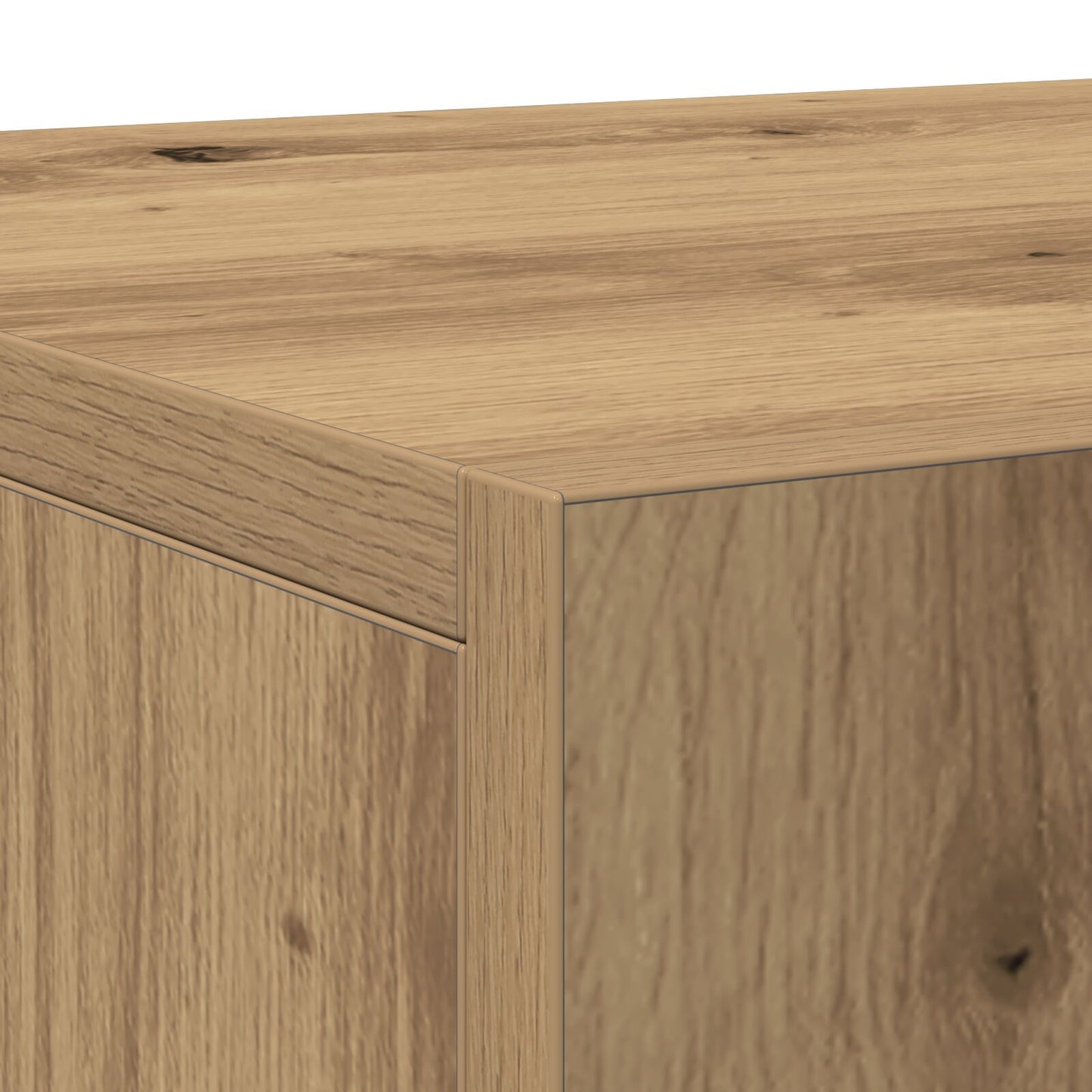 Dressoir Met 3 Deuren Artisan Eikenhout 90X34X80 Cm Gelaagd Hout