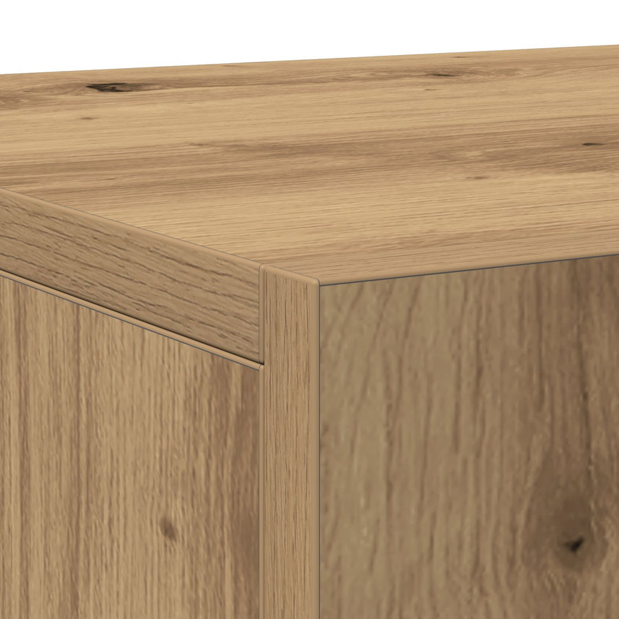 Dressoir Met 3 Deuren Artisan Eikenhout 90X34X80 Cm Gelaagd Hout