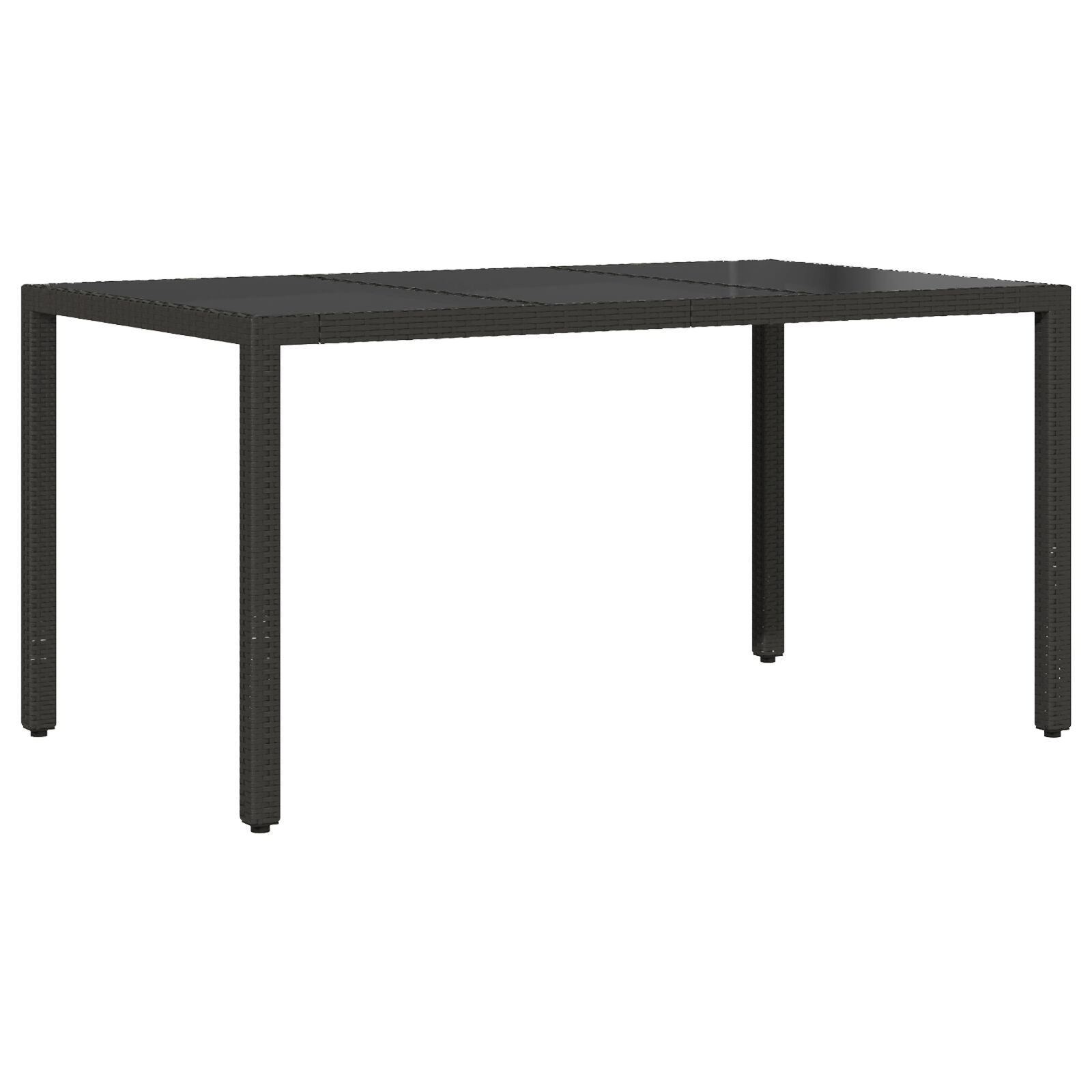 5-Delige Tuinset Met Kussens Zwart Poly Rattan