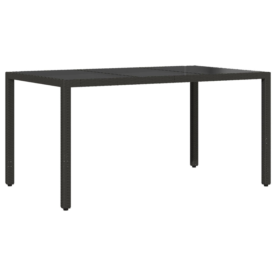 5-Delige Tuinset Met Kussens Zwart Poly Rattan