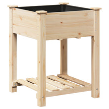Tuinplanter Met Plank 60X60X76 Cm Massief Vurenhout 60.5 x 60 x 76.5 cm