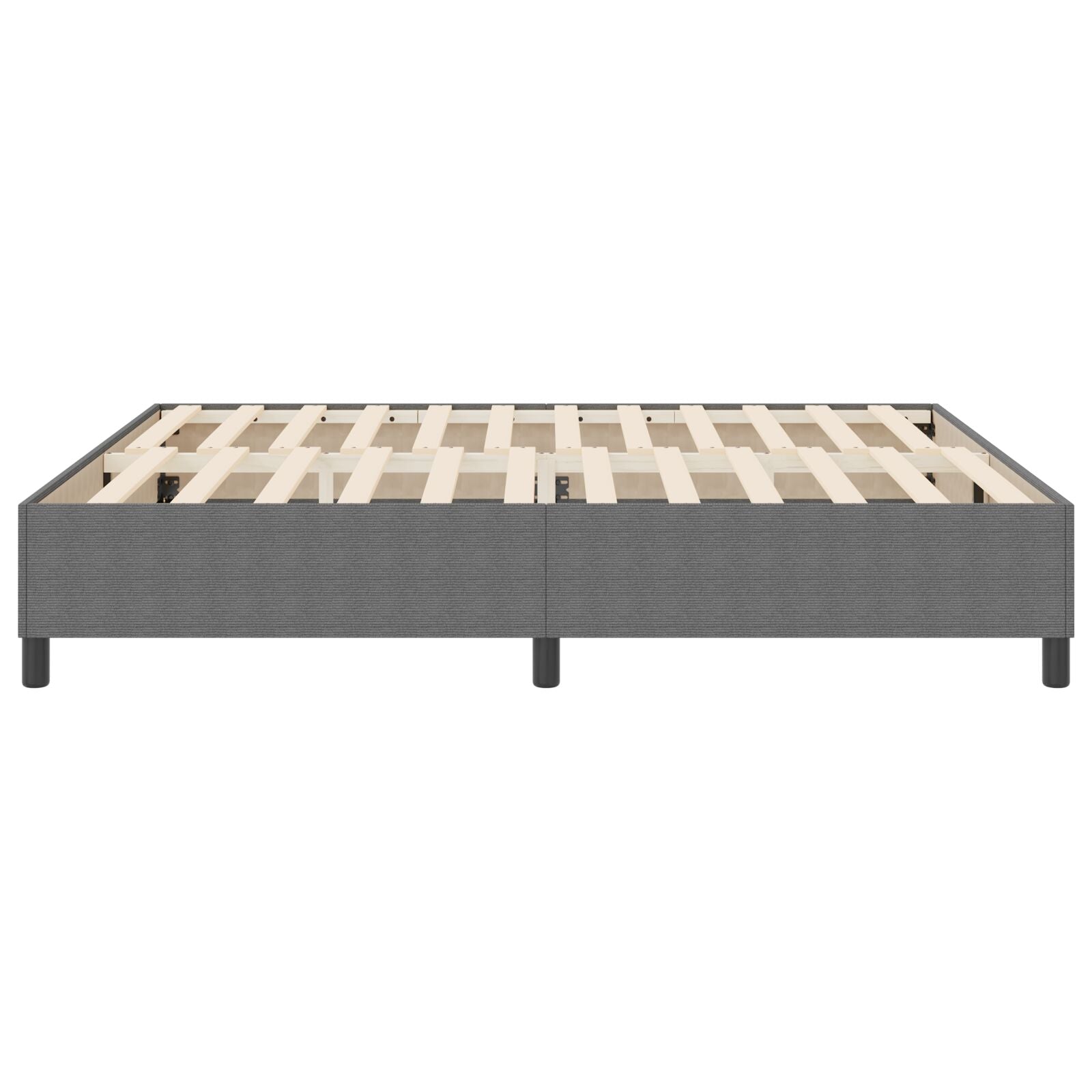 Boxspringbed Super King Corduroy Stof Lichtgrijs 180 x 200 cm