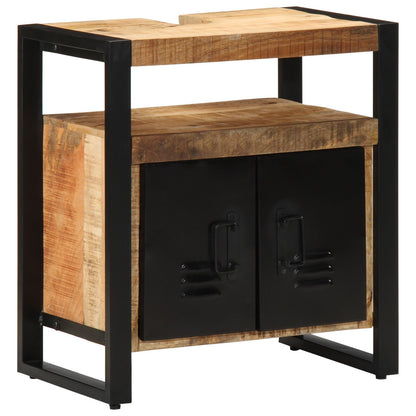 Badkast 55X35X60 Cm Massief Ruw Hout Massief ruw mangohout