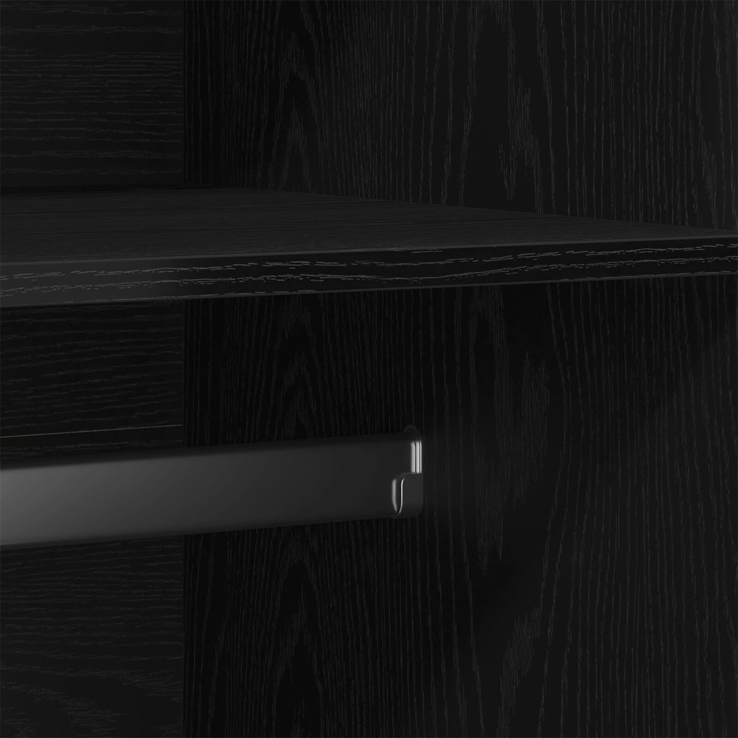 Kledingkast Zwart Eiken 90X52X200 Cm Behandeld Hout