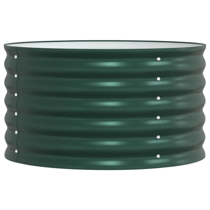 Tuin Verhoogde Bloembak Gegalvaniseerd Staal 80 x 80 x 44 cm Groen
