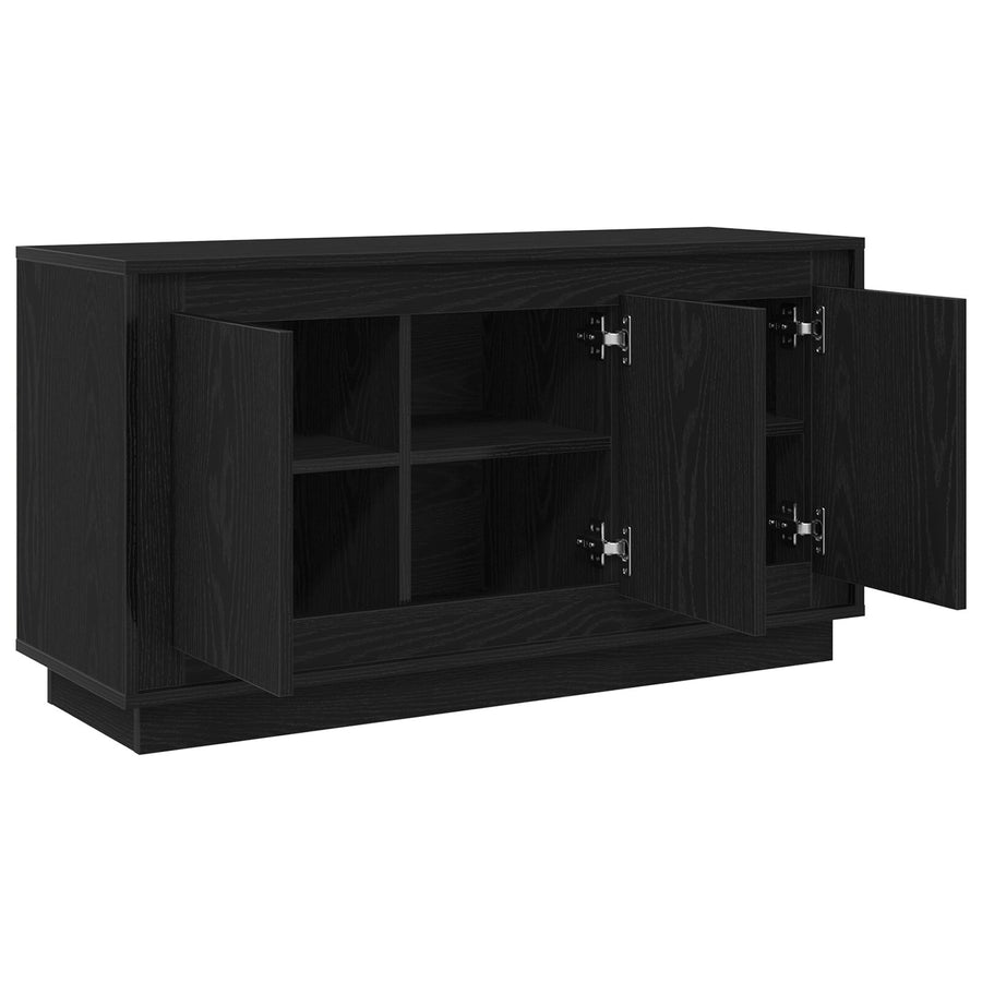 Sideboard Zwart Eiken 102X35X55 Cm Engineered Wood