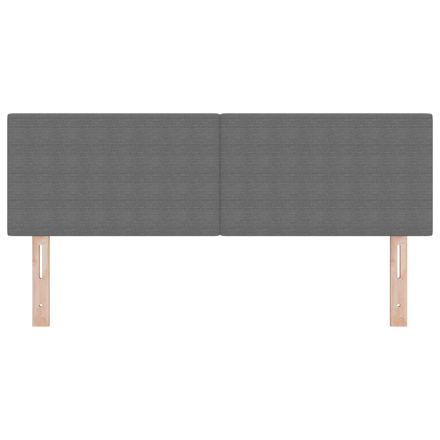 Hoofdbord Effen Ontwerp Lichtgrijs Korduroy Stof Licht grijs 160 cm Laag hoofdbord