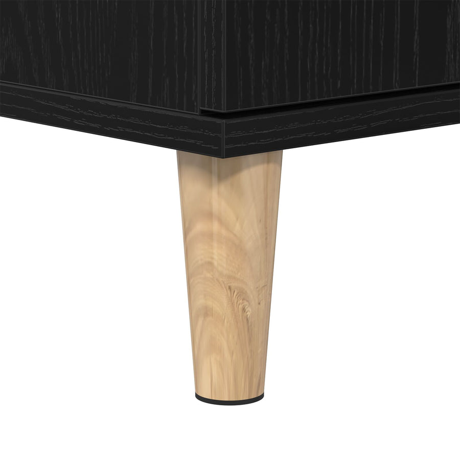 Badkamerkast Zwart Eiken 30X30X190 Cm Houtmateriaal