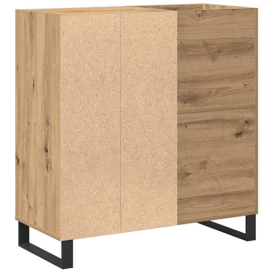 Platenkast 84,5X38X90 Cm Geengineerd Hout Oude Hout