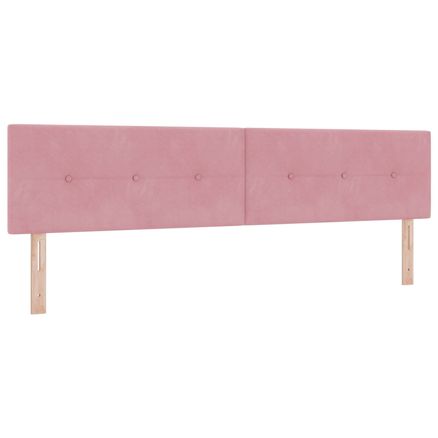 Boxspringbed Met Matras Roze 200X200 Cm Fluweel Blauw