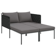 Ligstoel 153x115x69.5 cm antraciet staal