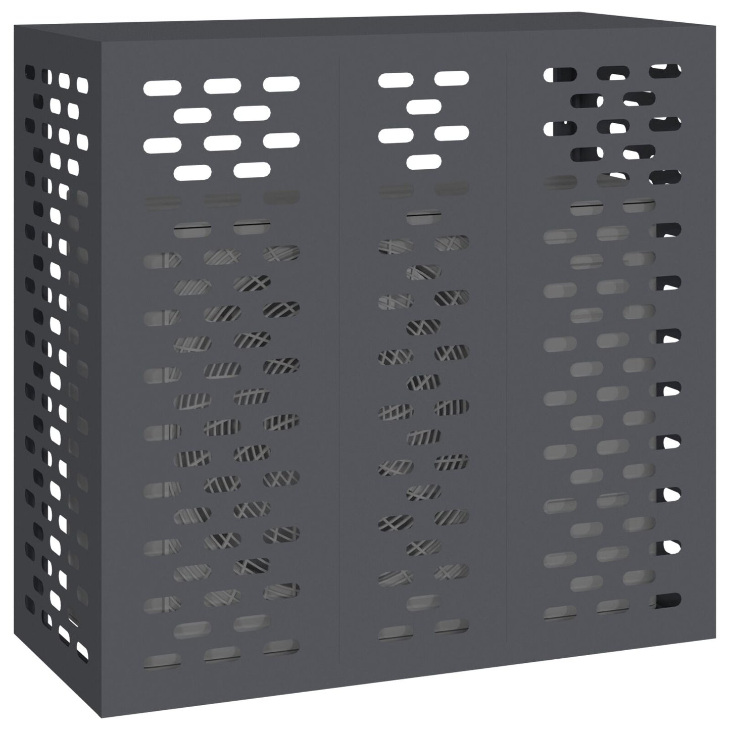 Airconditioner Cover Staal Anthraciet 110 x 50 x 105 cm