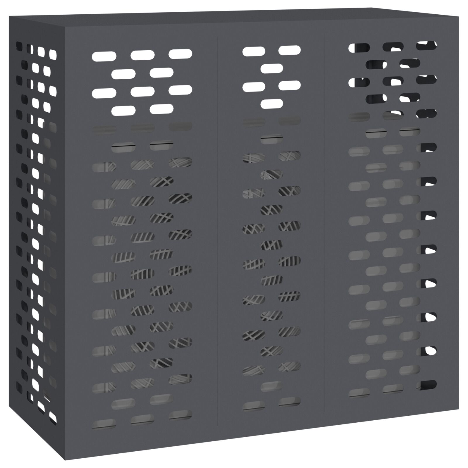 Airconditioner Cover Staal Anthraciet 110 x 50 x 105 cm