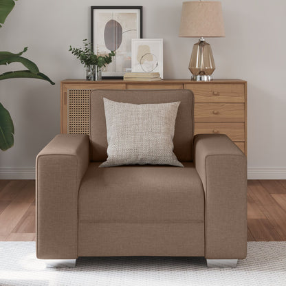 Fauteuil Stof Bruin 59 cm