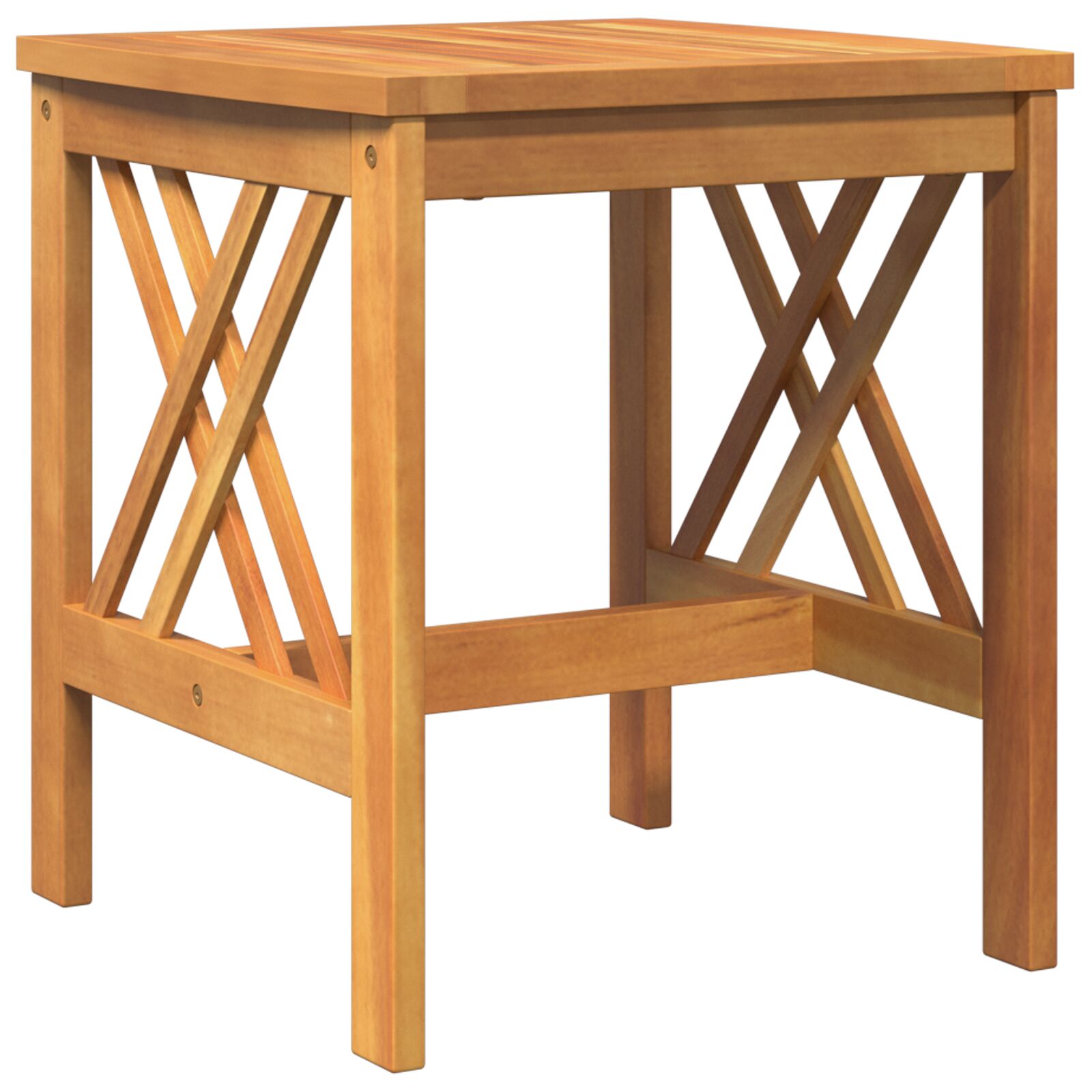 Tuin Bijzettafel Bruin 45X45X50 Cm Massief Acaciahout