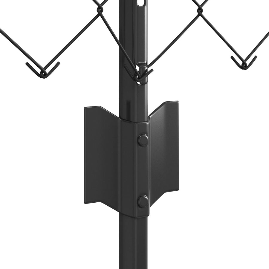 Kettingschutting Met 10 U-Posts Grijs 0.4X10 M Staal