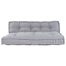 Pallet Sofa Kussen Met Rugsteun Stof Grijs 2x kussens