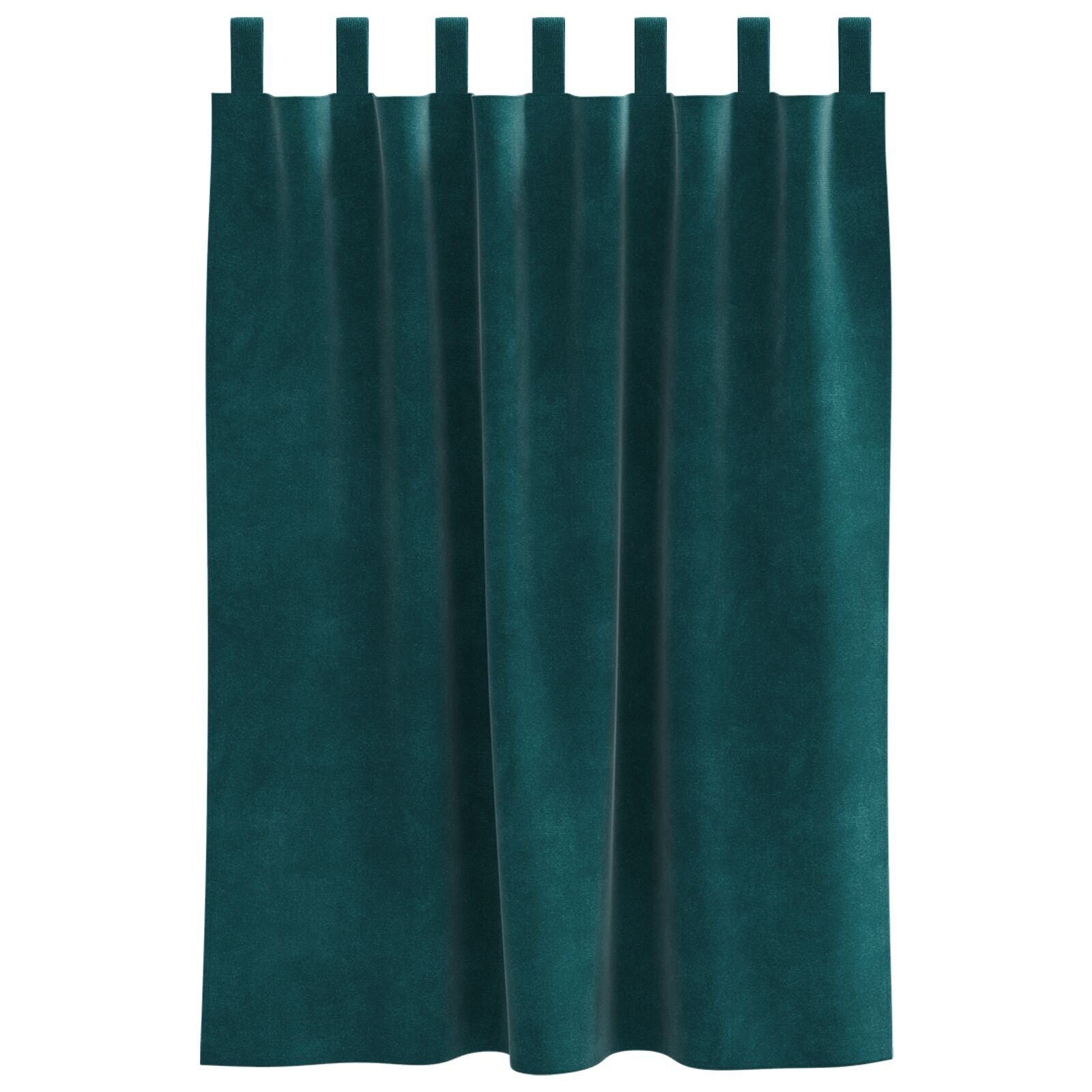 Zwarte Uithanggordijnen Met Lus 2 Stuks Fluweel Donkergroen 140 x 140 cm met ophanglussen
