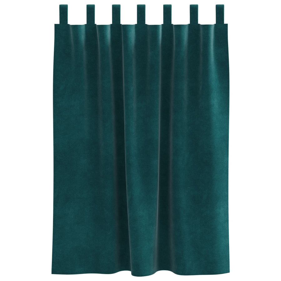Zwarte Uithanggordijnen Met Lus 2 Stuks Fluweel Donkergroen 140 x 140 cm met ophanglussen