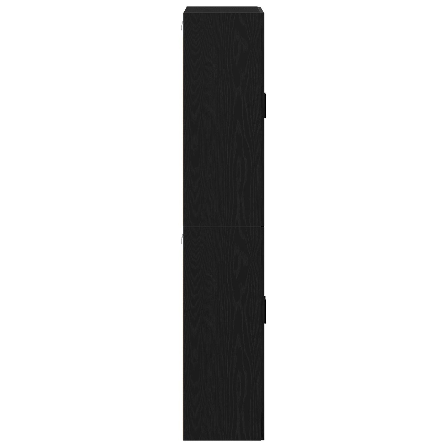 Kasten 2 Stuks Zwart Eiken 69,5X34X180 Cm Bewerkt Hout