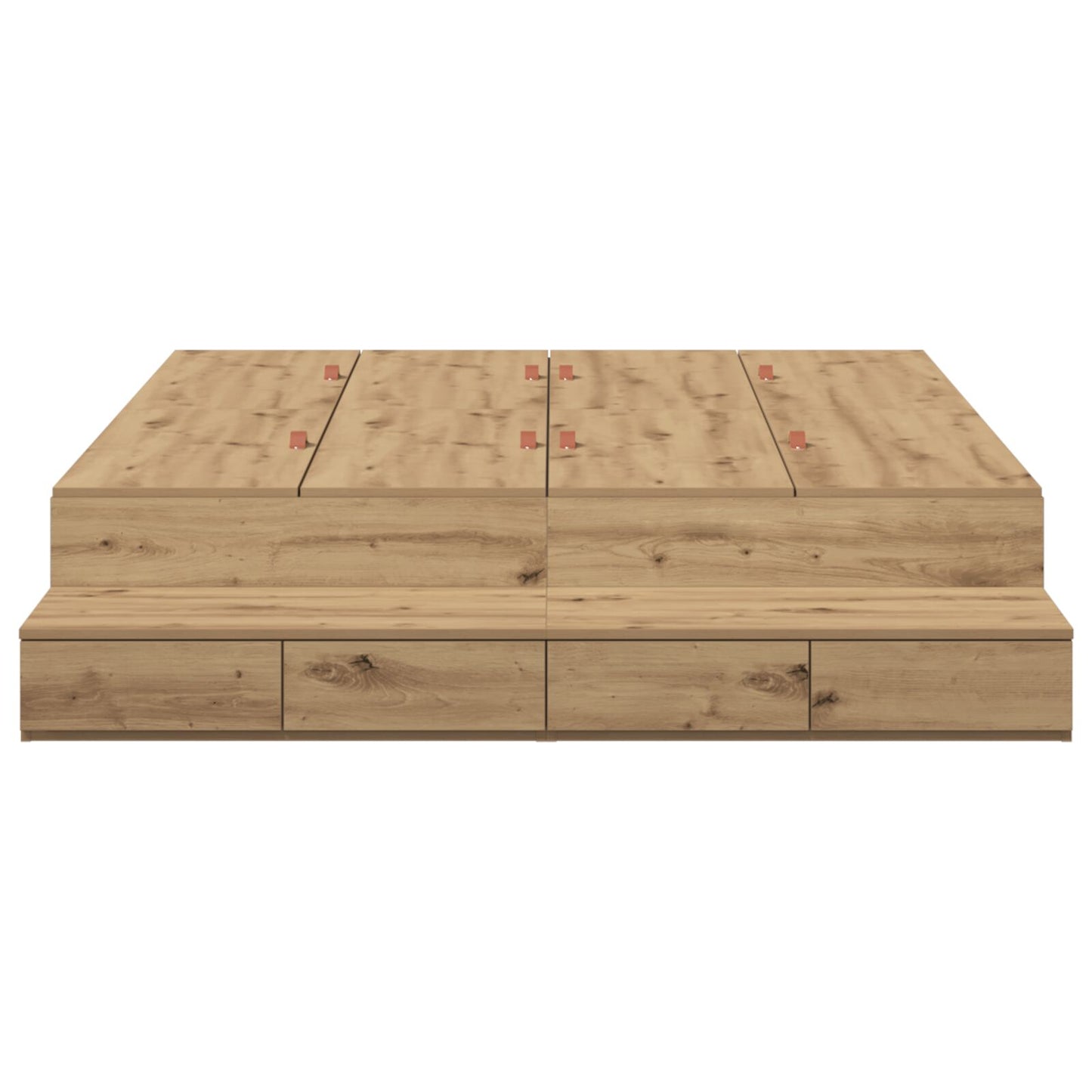 Opbergbedframe Artisan Eiken Bewerkt Hout 236,5 X 150 X 31,5 Cm Artisanaal Eiken