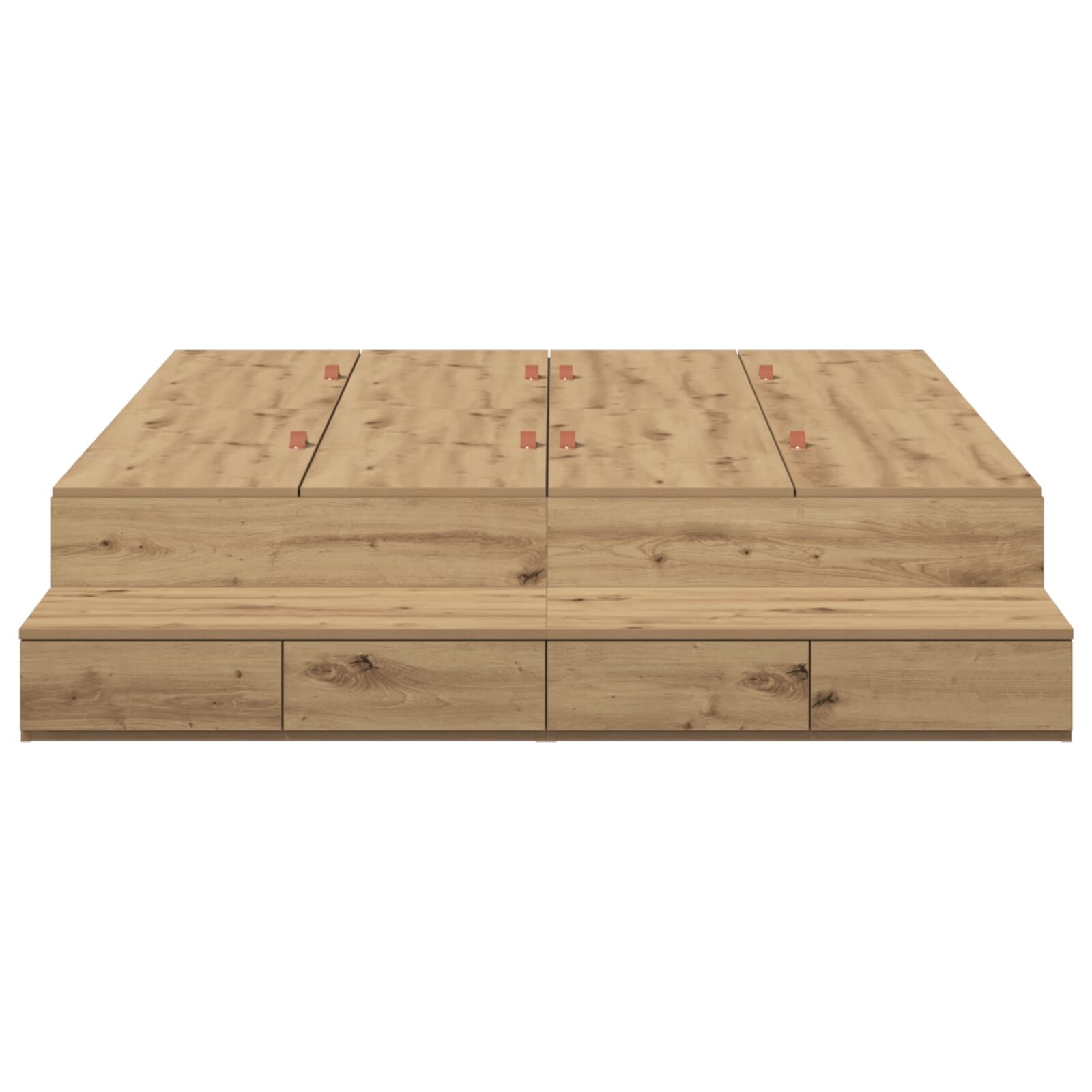 Opbergbedframe Artisan Eiken Bewerkt Hout 236,5 X 150 X 31,5 Cm Artisanaal Eiken