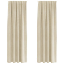 Blackout Gordijnen Met Bovenband 2 Stuks Velvet Crème 140 x 225 cm met ingezette tape