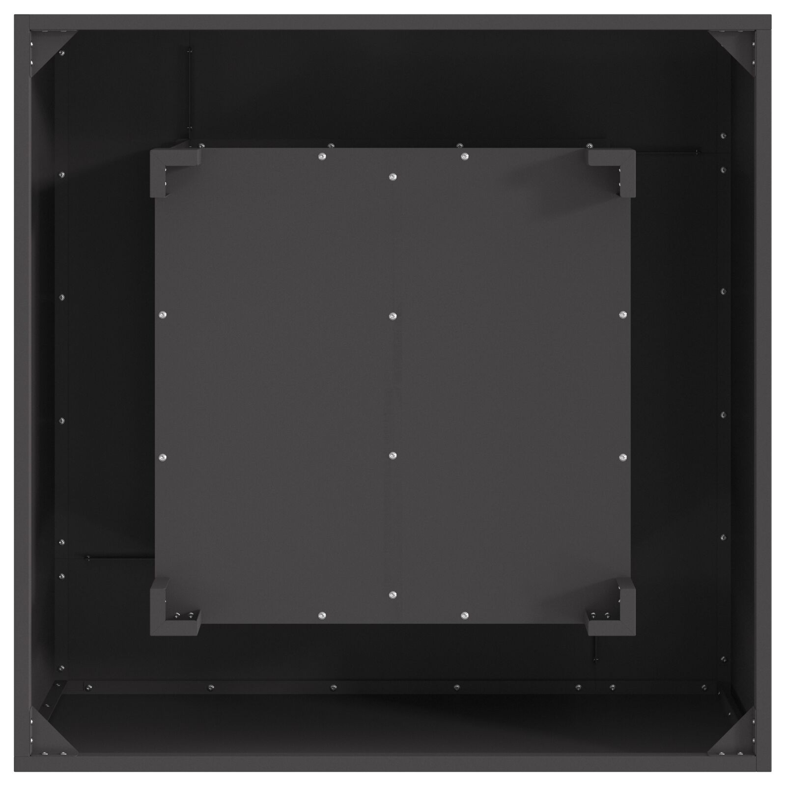 Vuurkorf Vierkant Zwart Staal 80 x 80 x 40 cm Koudgewalst staal/Zwart