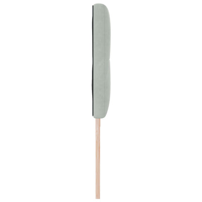 Hoofdeinde Knoop Tufted Velours Lichtgrijs 200 cm Laag hoofdbord