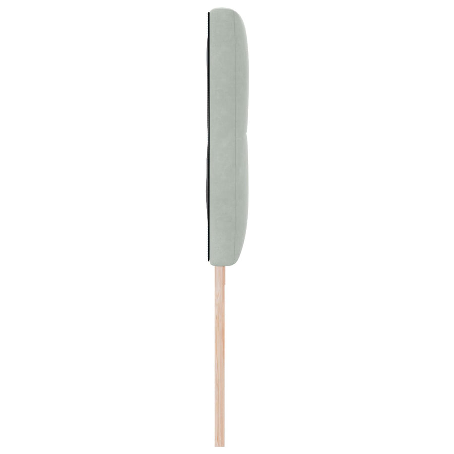 Hoofdeinde Knoop Tufted Velours Lichtgrijs 200 cm Laag hoofdbord