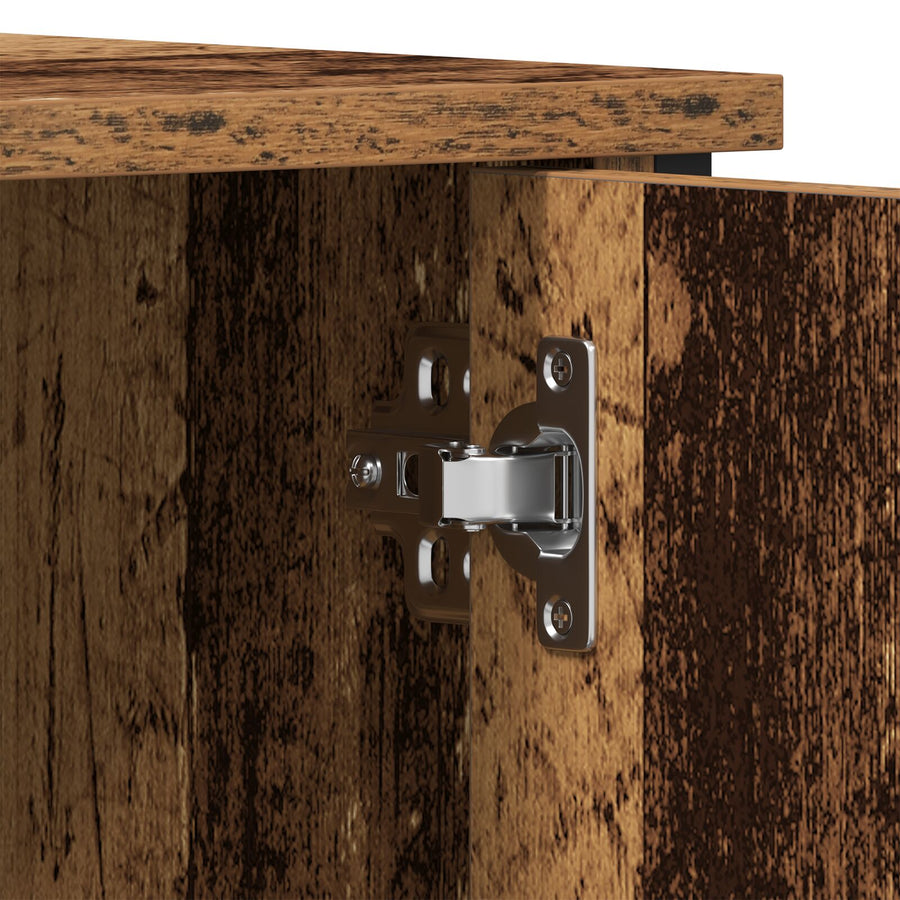 Tv-Meubel Oud Hout 100X40X50 Cm Geprefabriceerd Hout En Staal