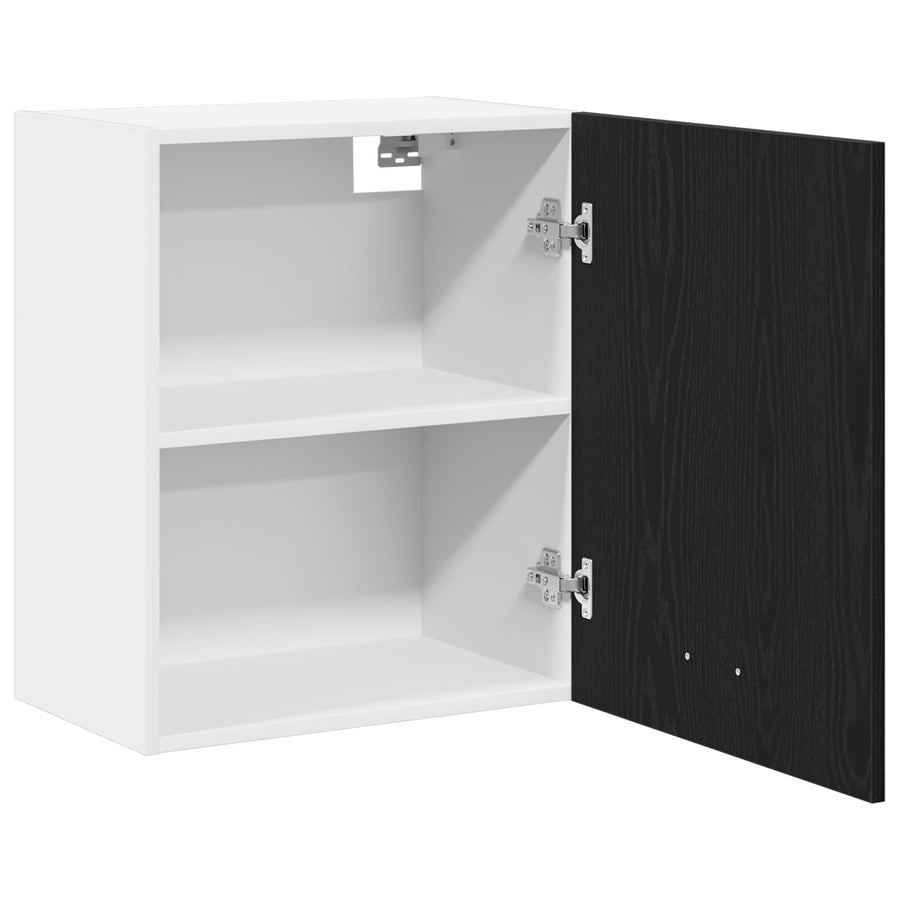 Hangkasten - 2 Stuks - Zwart Eiken, 100X31X60 Cm - Gemaakt Van Bewerkt Hout