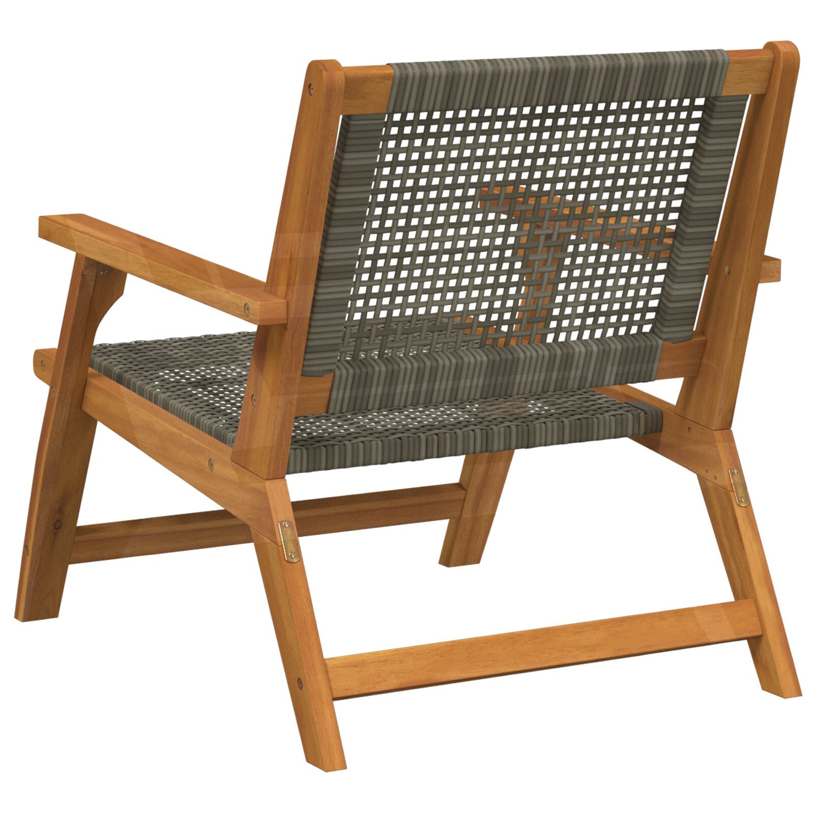 Tuinstoelen 2 Stuks 76X67X73.5 Cm Massief Acacia Grijs 2x stoel