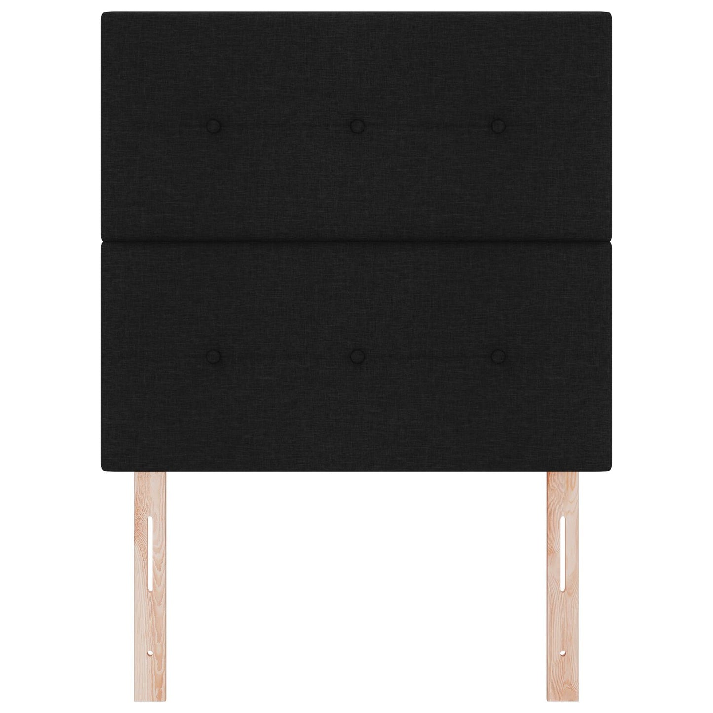 Hoofdbord Met Knopen Stof Zwart 100 cm Hoog hoofdbord