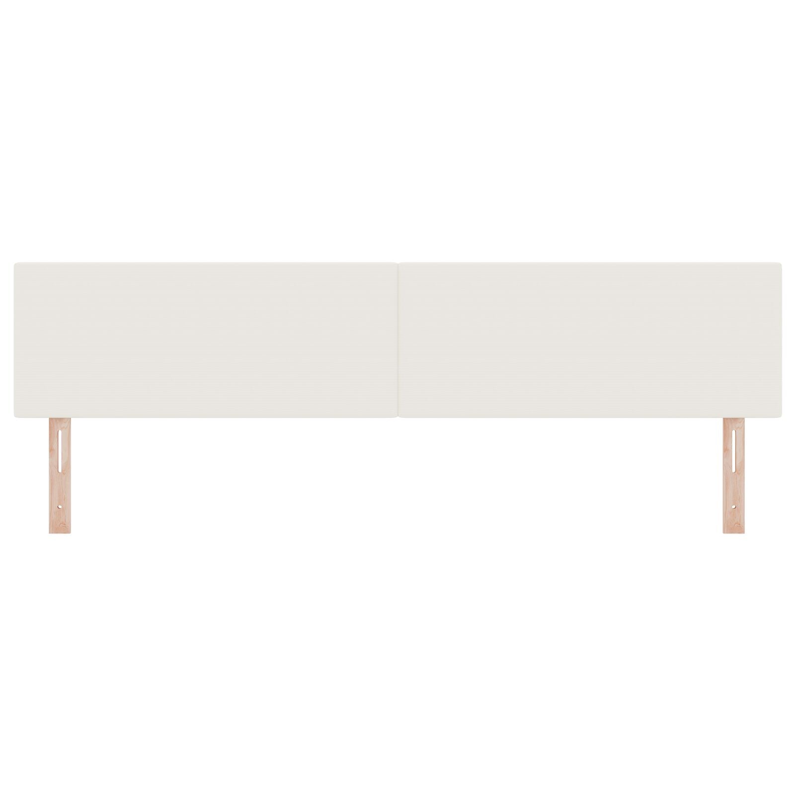 Hoofdbord Eenvoudig Ontwerp Corduroy Stof Crème 200 cm Lage hoofdbord